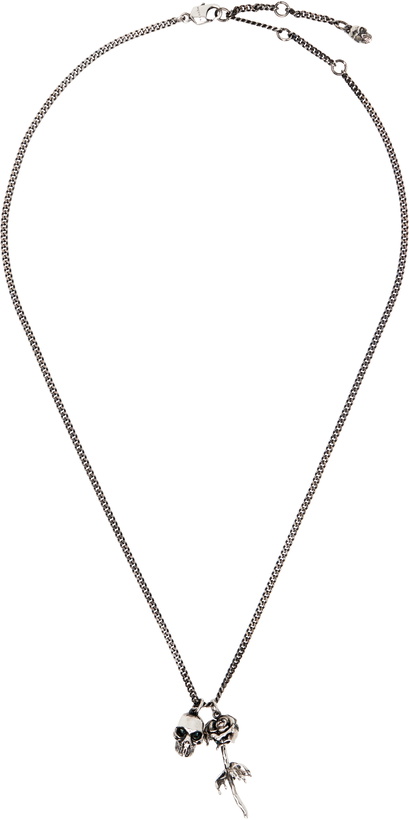 Photo: McQueen Skull & Dipped Rose Necklace