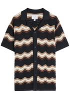Raith Primavera Wavy Crochet Cotton Shirt Black