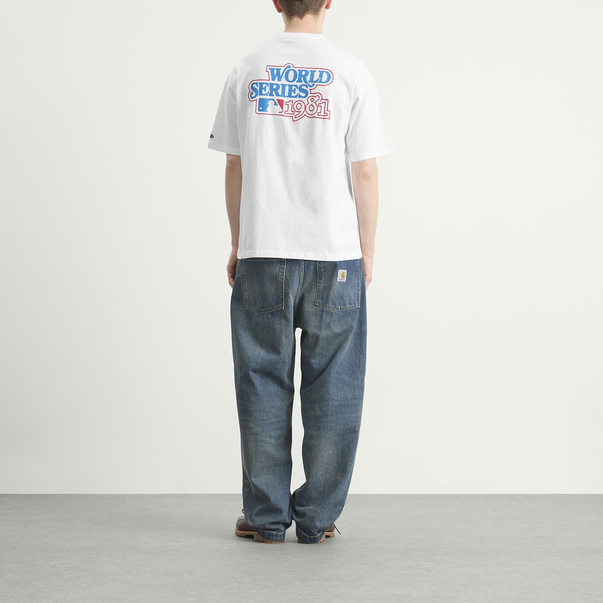 New Era Men's MLB World Series Dodgers T-Shirt in White