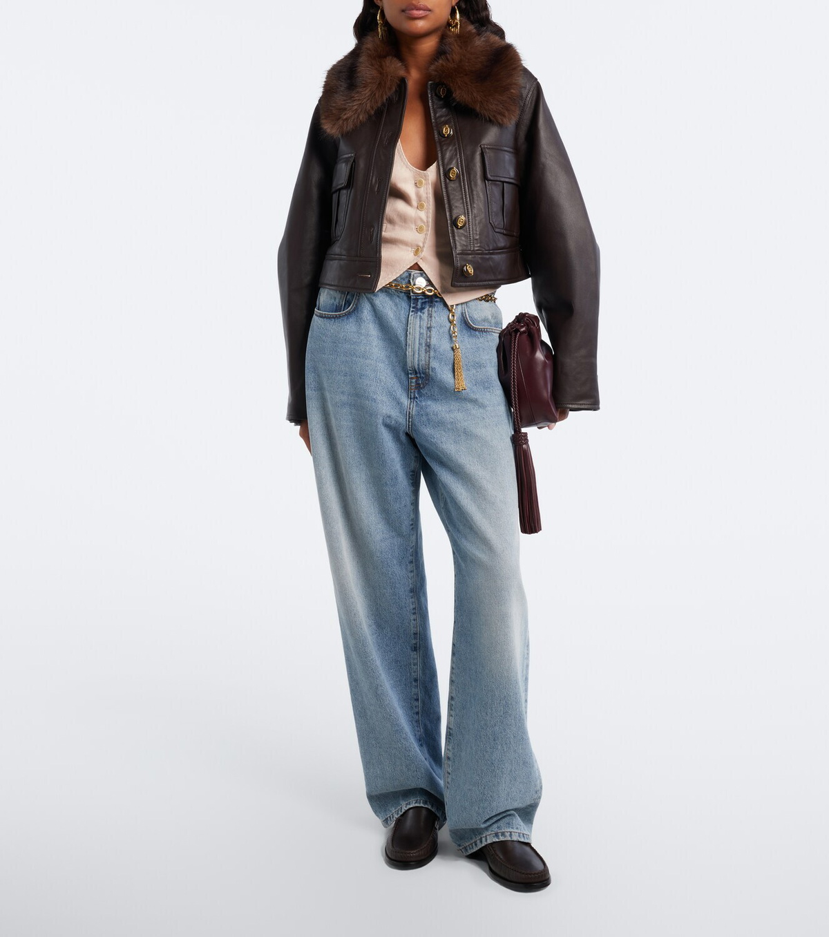 Zimmermann Valiant cropped leather jacket