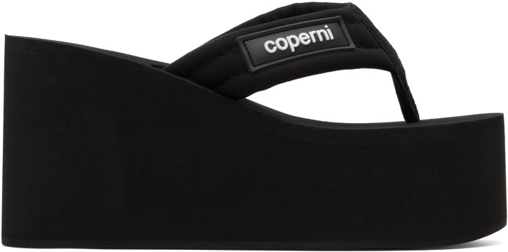 Photo: Coperni Black Branded Wedge Sandals