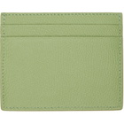 Valentino Garavani Green VLogo Signature Grainy Calfskin Card Holder