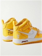 Nike - Off-White Air Force 1 Mid Two-Tone Leather High-Top Sneakers - Yellow