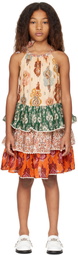 ZIMMERMANN Kids Multicolor Wylie Halter Tiered Dress