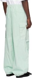 Marni Blue Garment-Dyed Denim Cargo Pants