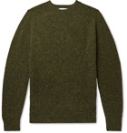 YMC - Mélange Brushed-Wool Sweater - Green