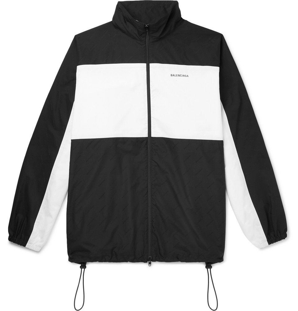 Balenciaga - Oversized Logo-Embroidered Cotton Jacket - Black