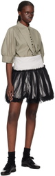 Renaissance Renaissance Gray & Black Qajar Miniskirt