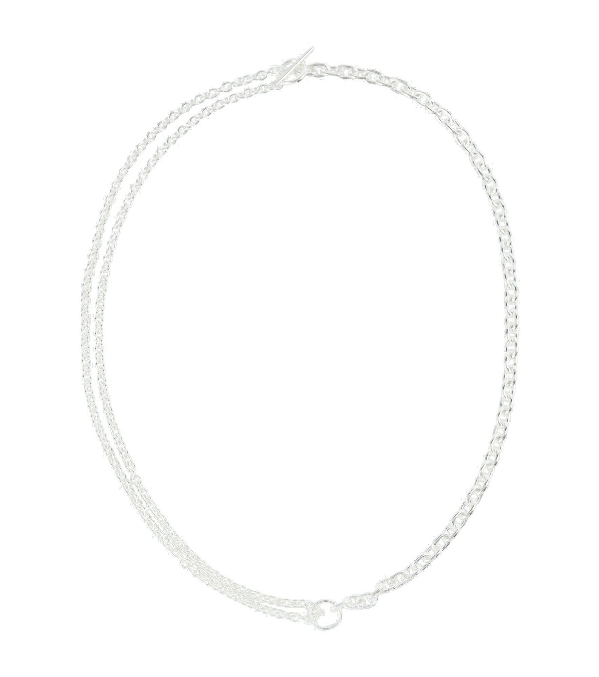 Photo: All Blues - Double sterling silver chainlink necklace