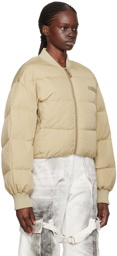 Acne Studios Green Quilted Down Bomber Jacket