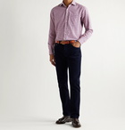 Sid Mashburn - Gingham Cotton-Flannel Shirt - Pink