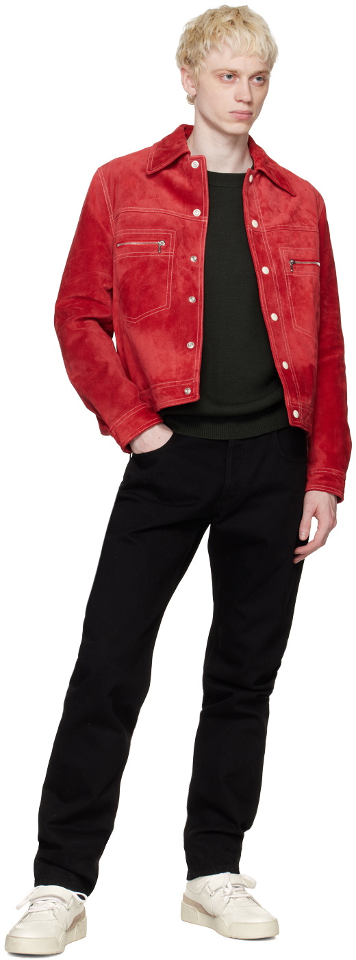 Haulier Red Concorde Leather Jacket