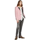 Amiri Pink Zebra Scarf Blazer