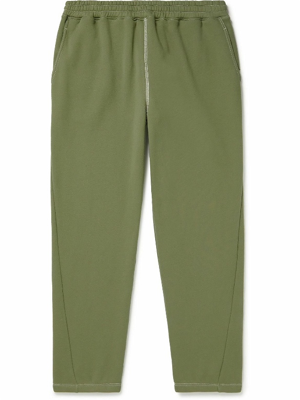 Photo: Ninety Percent - Loopback Organic Cotton-Jersey Drawstring Sweatpants - Green