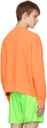 Palm Angels Orange Bear Sweatshirt