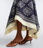 Alémais Banderra floral linen midi dress