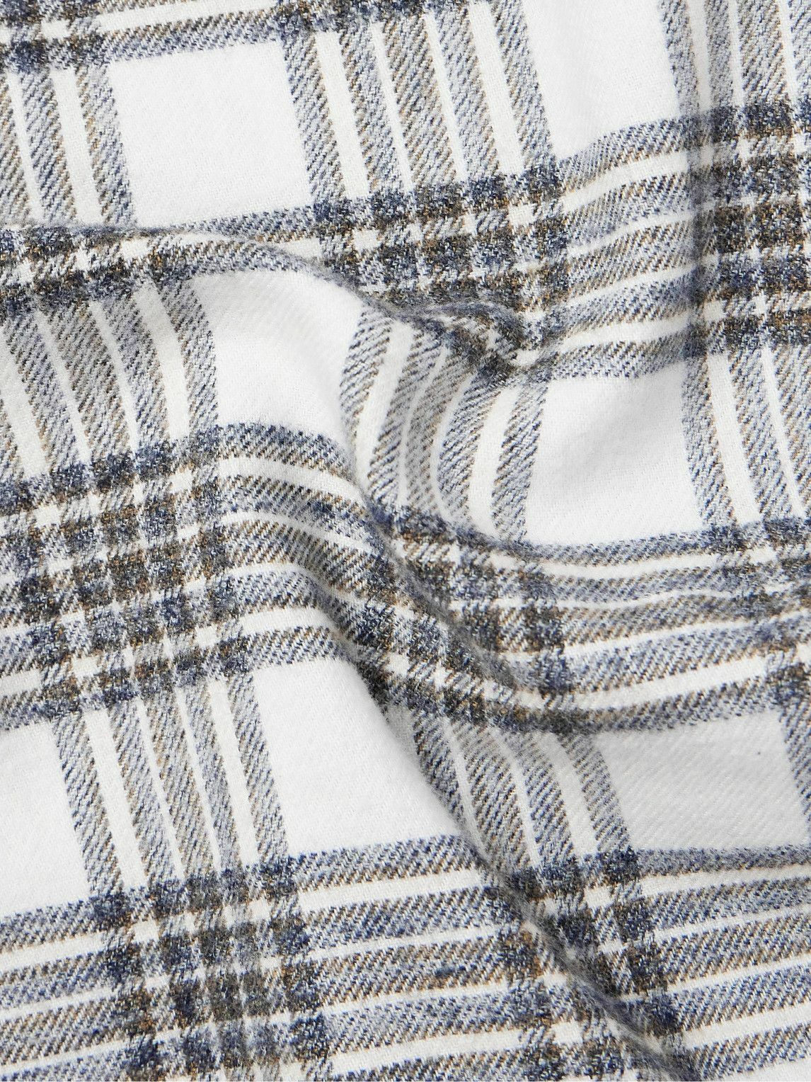 NN07 - Deon 5465 Checked Organic Cotton-Flannel Shirt - Gray NN07