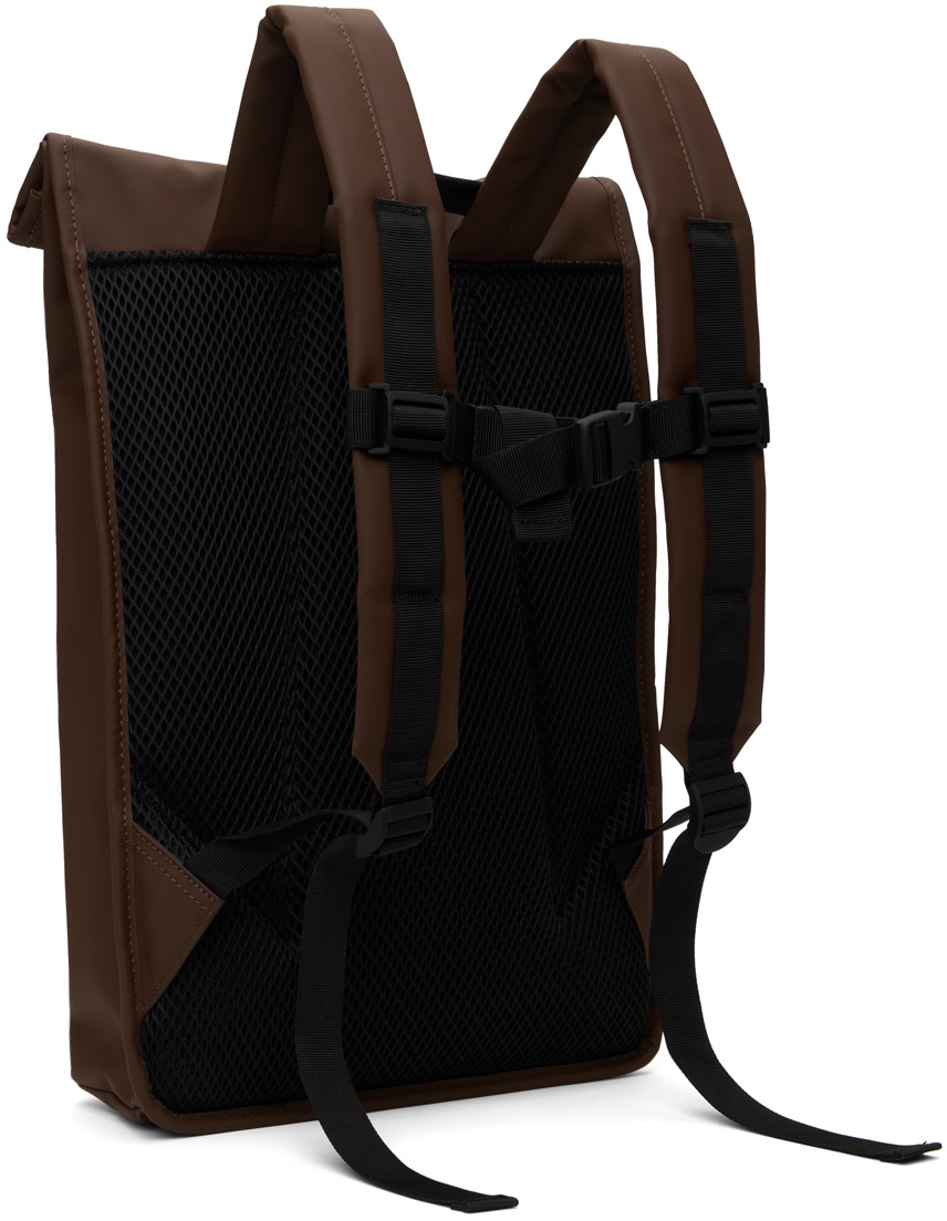 RAINS Brown Rolltop Rucksack Backpack Rains