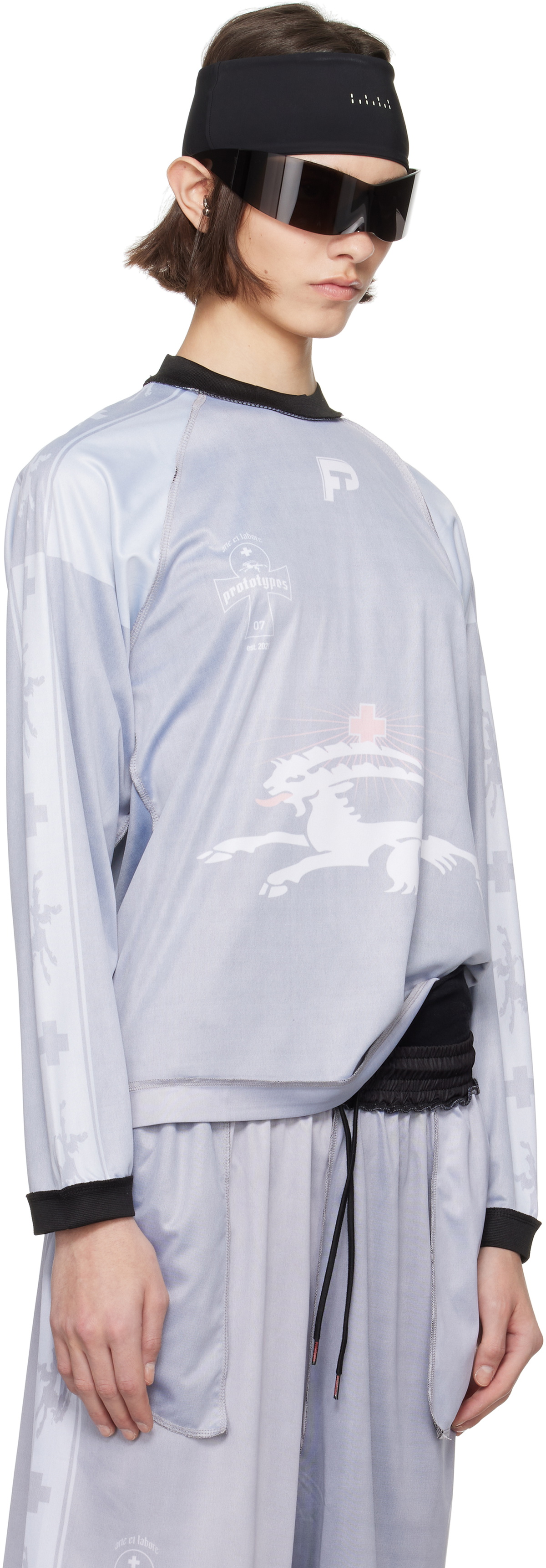 Prototypes Gray Insideout Football Long Sleeve T-shirt