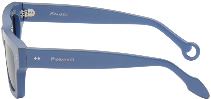 JW Anderson SSENSE Exclusive Blue Rectangle Sunglasses