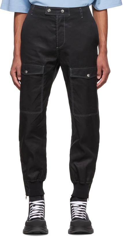 Photo: Alexander McQueen Black Cotton Cargo Pants