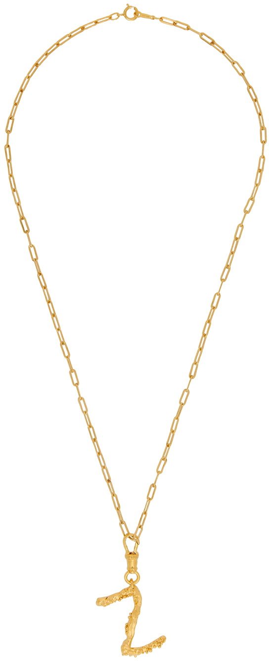 Alighieri SSENSE Exclusive Gold Z Alphabet Necklace