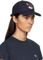 Maison Kitsuné Navy Large Fox Head Cap