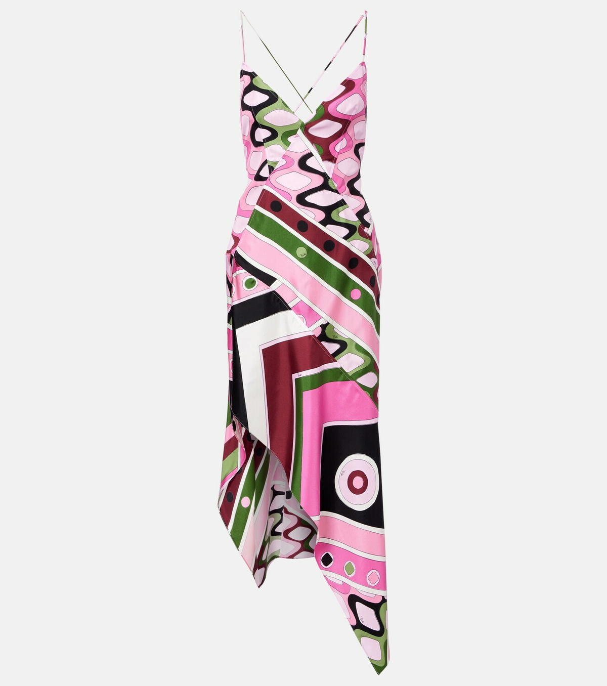 Pucci Printed silk satin maxi dress