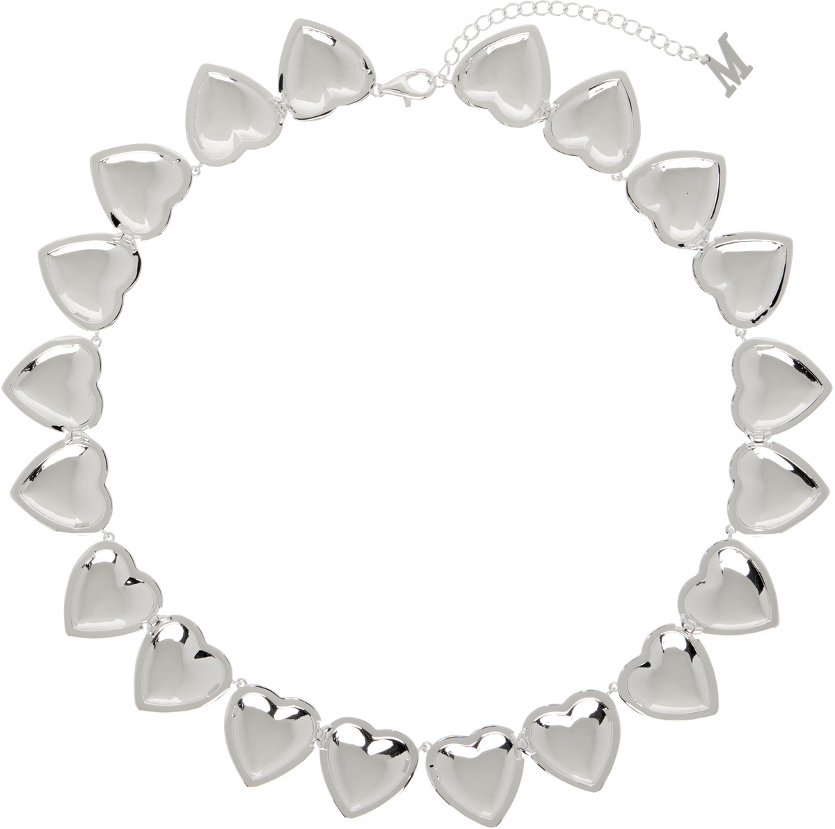 Marland Backus Silver Open Hearts Necklace
