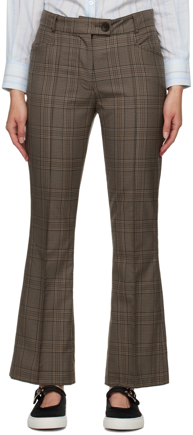 Ernest W. Baker Brown Flared Trousers