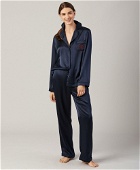 Brooks Brothers Women's Silk-Satin Pajama Set | Navy