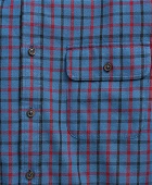 Brooks Brothers Men's Regent Regular-Fit Sport Shirt, Brushed Cotton Cashmere Twill Button Down Collar | Blue