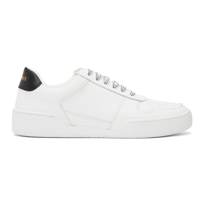 Photo: Versace White and Black Ilus Sneakers