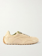 Bottega Veneta - Orbit Leather and Shell-Trimmed Suede Sneakers - Green