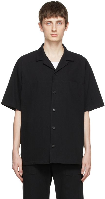 Photo: rito structure Black Cotton Shirt