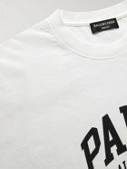 Balenciaga - Printed Cotton-Jersey T-Shirt - White