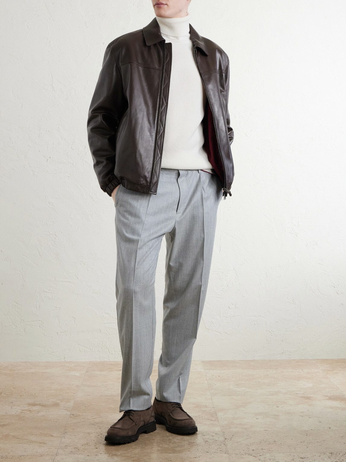 Canali - Wool and Cashmere-Blend Rollneck Sweater - White