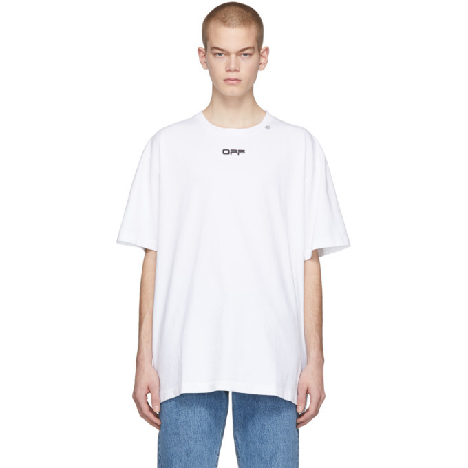 Photo: Off-White White Wavy Line Logo T-Shirt