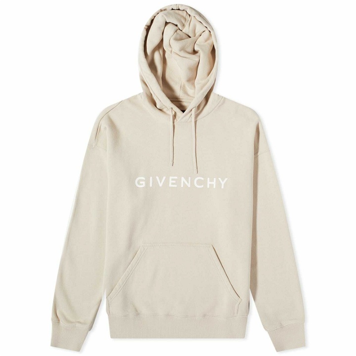 Photo: Givenchy Men's Logo Hoodie in Clay