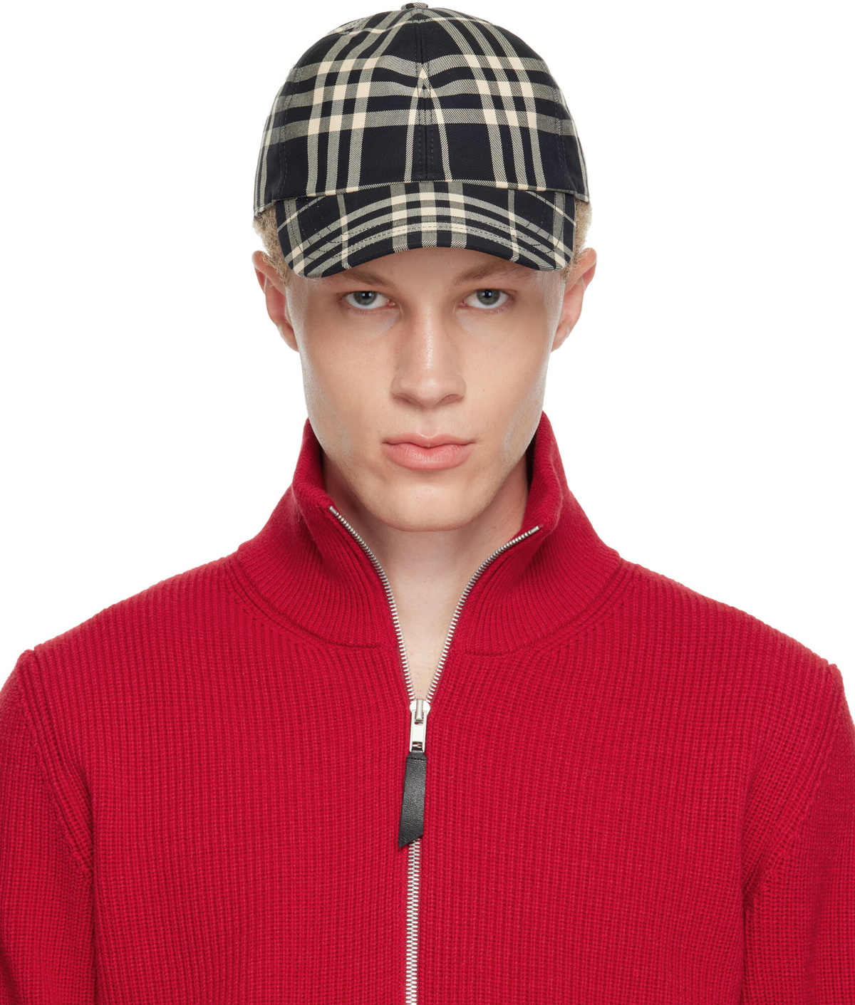 Burberry Black Lambskin Monogram Desert Hat Burberry