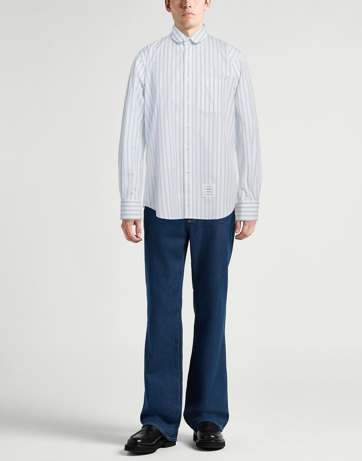 Thom Browne Mens Shirt in Sky blue