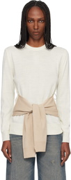 MM6 Maison Margiela Beige Xtra Sleeves Sweater