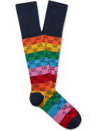 GUCCI - Logo-Jacquard Cotton-Blend Socks - Multi