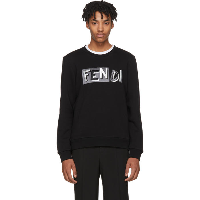 Fendi Black Fendi Vocabulary Sweatshirt Fendi