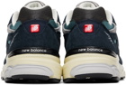 New Balance Blue & Navy Made In USA 990v3 Sneakers