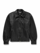 FrizmWORKS - Distressed Leather Jacket - Black