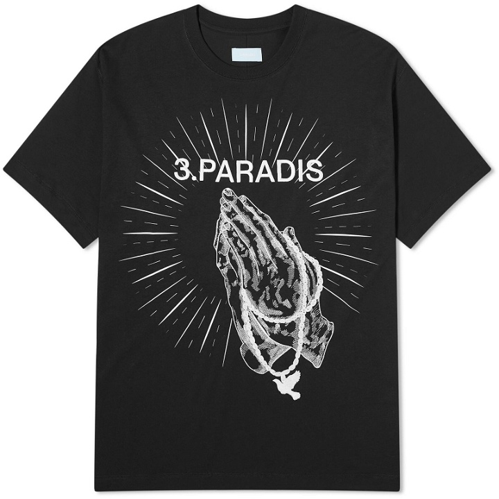 Photo: 3.Paradis Men's Praying Hands T-Shirt in Black