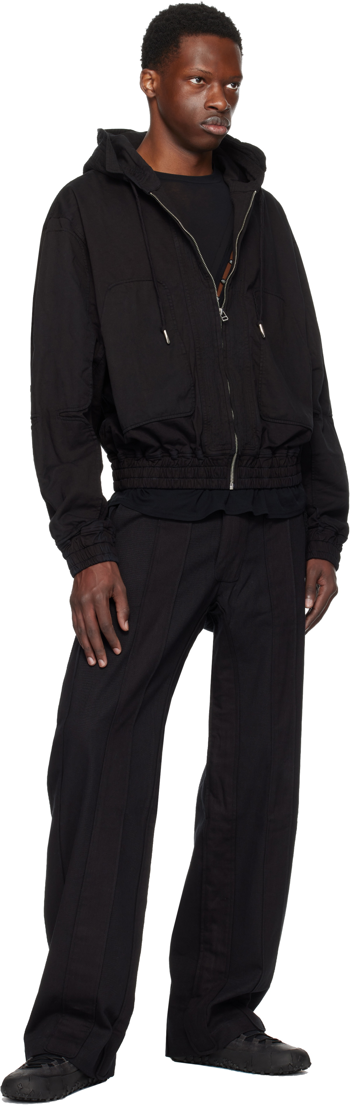 Tondolo Black Arm Patch Hoodie