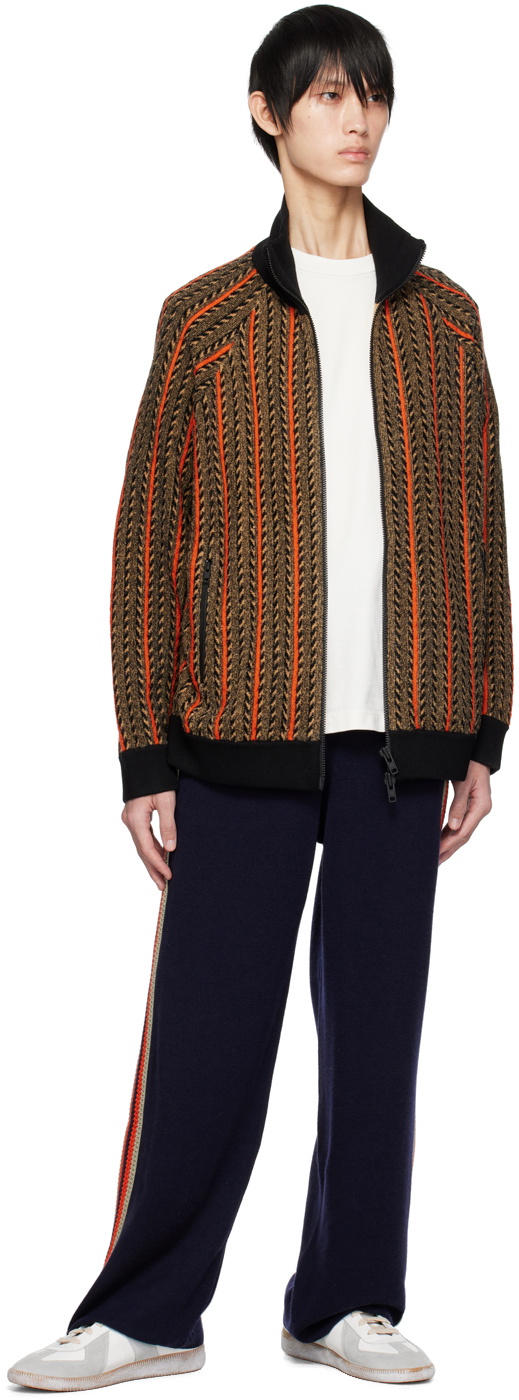 A PERSONAL NOTE 73 Navy Embroidered Trousers