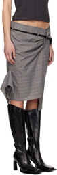 Ottolinger Gray Drape Pencil Miniskirt